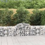 7 db íves horganyzott vas gabion kosár 200x50x60/80 cm fotó