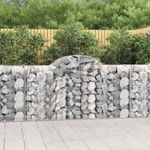 9 db íves horganyzott vas gabion kosár 200 x 50 x 100/120 cm fotó