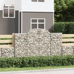 11 db íves horganyzott vas gabion kosár 200x50x120/140 cm fotó