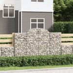 6 db íves horganyzott vas gabion kosár 200x50x120/140 cm fotó