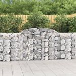 5 db íves horganyzott vas gabion kosár 300 x 30 x 100/120 cm fotó