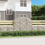 Íves horganyzott vas gabion kosár 150x50x120/140 cm fotó