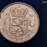 1956 EZÜST HOLLAND 1 GULDEN !!! fotó