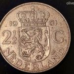 1961 EZÜST HOLLAND 2 1/2 GULDEN !!! fotó