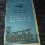 VOLÁN 8.SZ.VÁLLALAT BÉKÉSCSABA 1979. BÉKÉSCSABA HELYI AUTÓBUSZ MENETREND. TÉRKÉPPEL VÁGATLAN LAPOK fotó