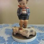 Hummel Goebel figura, malacokkal " FARM BOY" fotó