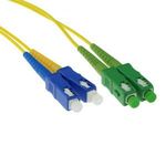 ACT LSZH Singlemode 9/125 OS2 fiber cable duplex with SC/APC and SC/PC connectors 15m Yellow RL38... fotó