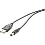 USB tápkábel, 5 V DC 5, 5 mm-es dugóval, 1 m, Renkforce fotó