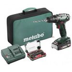 Metabo BS 18 Set 602207580 Akkus fúrócsavarozó 18 V 2 Ah Lítiumion 2. akkuval, kefe nélkül, Hordt... fotó