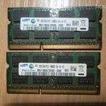 Samsung 4gb. 2x 2gb. DDR3 PC3-10600s laptop ram pár fotó