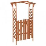 tömör fenyőfa pergola kapuval 116 x 40 x 204 cm fotó