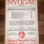 NYUGAT - 1938 április XXXI. évfolyam 4. szám benne : Radnóti első közlésű verse (*310) fotó