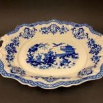 Lippert & Haas Schlaggenwald antik csodaszép porcelán kínálótál - 1840 körüli biedermeier szépség fotó