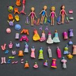 Polly pocket mágneses babák, és rengeteg kiegészítőkből álló csomag fotó