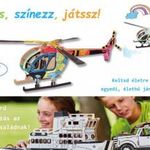 Helikopter - Kifestő karton makett építő - és kreatív szett fotó