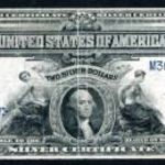 USA 1899 2 Dollár - kék pecsétes, silver certificate fotó