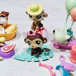 Eredeti Littlest Pet Shop - 4 darab LPS állatkák, játékfigurák kiegészítőkkel fotó