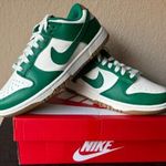 ÚJ EREDETI NIKE DUNK LOW &OpenCurlyDoubleQuote;GREEN-WHITE” CIPŐ-37, 5EU! fotó