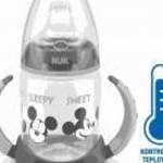 Baba tanuló itatópohár NUK Disney Mickey hőmérséklet jelzővel 150 ml szürke fotó