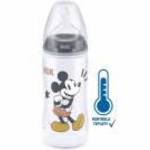 Baba tanuló itatópohár NUK Disney Mickey hőmérséklet jelzővel 300 ml szürke fotó