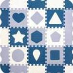 Habszivacs puzzle szőnyeg Milly Mally Jolly 3x3 Shapes Blue - MILLY MALLY fotó