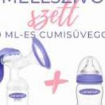 Lansinoh 2 fázisú mellszívó + 160ml-es cumisüveg fotó