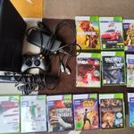 XBOX 360 slim 250 GB - 2012. évi vásárlás + kinect sensor + 1 controller + képen látható játékok fotó