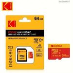 KODAK 64 GB gyors memóriakártya jó áron! Micro SDXC SD 64GB U3 + adapter fotó