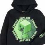 Minecraft gyerek pulóver kapucnis explore 9év fotó