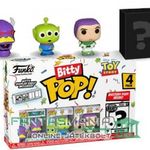 - 2, 5cmes Funko POP BITTY Toy Story figura 4-Pack: Zurg, Alien. Buzz Lightyear - 4db mini Disney ani fotó