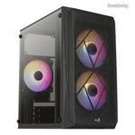 Aerocool CS-107-A-BK-v2 Mesh FRGB Window Black ACCS-PC14032.11 fotó