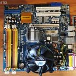 AsRock Conroe 1333-DVI/H alaplap + cpu + hűtő + hátlap fotó