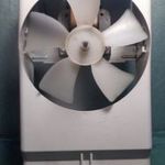 Hűtő ventilátor műanyag házban: 230 V/25 Watt.kb 0.6 kg. Ház: 26x14x10 cm, 5 lapátos ventilátor 12 cm fotó