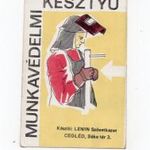 1975 Munkavédelmi kesztyű LENIN Szövetkezet Cegléd kártyanaptár 1. fotó