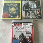 PS3 Playstation3 Bioshock 2 - Crysis 2 - Assasins Creed II. 3 db játék egyben fotó