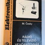 Rádió és televízió vevőantennák, szakkönyv, M. Cesky fotó