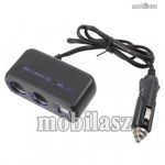 Szivargyújtó töltő / autós töltő elosztó - 2 USB port, 2 extra szivargyújtó, max 120W - FEKETE fotó