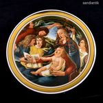 BOTTICELLI FESTMÉNYÉVEL MESESZÉP HOLLÓHÁZI PORCELÁN FALI DÍSZTÁL fotó