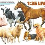 Tamiya 35385 Livestock Animal Pets Set 2 fotó