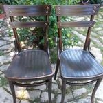 Antik gyűjteményes Thonet szék párban Bentwooud Chairs 1905 fotó