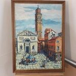 (K) Baráth Pál Venezia festmény 54x76 cm kerettel fotó