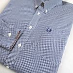 EREDETI FRED PERRY (XL) ELEGÁNS APRÓ KOCKÁS *EXCLUSIVE* HOSSZÚ UJJÚ FÉRFI *MINŐSÉGI* ING fotó