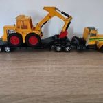 Matchbox Super Kings Peterbilt Truck Transporter K-92 Excavator fotó