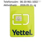 ÚJ!!! Yettel-es (Telenor-os, Pannon-os) normál-micro SIM kártya Könnyű hívószámmal !!! fotó