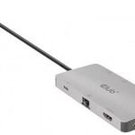 club3D CSV-1594 9 port USB 3.1 gen. 1 hub Beépített hálózati csatlakozóval, Beépített SD kártyaol... fotó