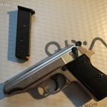 Walter PPK 9mm knall krómozott gáz riasztó pisztoly + lőszerek fotó