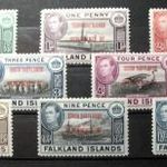 Ha Kedd Akkor Angol Gyarmat FALKLAND ISLANDS 1944 klasszikus postatiszta sor kat.ert.: 25 $ fotó