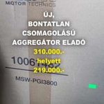 Eladó Új, Bontatlan MSW Motor Technics MSW-PGI3800 - Aggregátor fotó