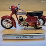 1958 Jawa 354-04 [Atlas 7168104], Wine Red, 1: 24 Die Cast modell fotó