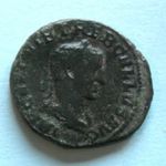 Római Trebonianus Gallus prov. sestertius, verdehibás hátlap, bika duplán van 11, 2 gr/24 mm R20 fotó